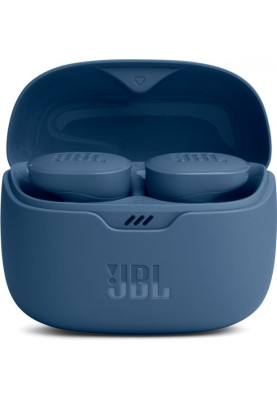 Навушники бездротові JBL Tune Buds, Blue, Bluetooth, мікрофон, акумулятор 70 mAh, чохол з функцією зарядки, технологія "JBL Pure Bass Sound" (JBLTBUDSBLU)