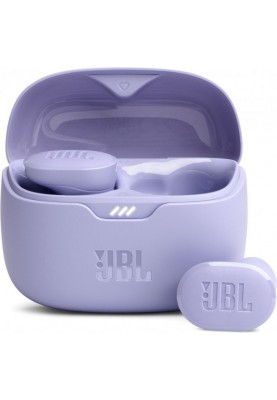 Навушники бездротові JBL Tune Buds, Purple, Bluetooth, мікрофон, акумулятор 70 mAh, чохол з функцією зарядки, технологія "JBL Pure Bass Sound" (JBLTBUDSPUR)