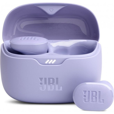 Навушники бездротові JBL Tune Buds, Purple, Bluetooth, мікрофон, акумулятор 70 mAh, чохол з функцією зарядки, технологія "JBL Pure Bass Sound" (JBLTBUDSPUR)