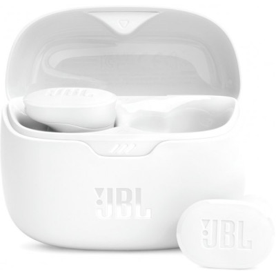Навушники бездротові JBL Tune Buds, White, Bluetooth, мікрофон, акумулятор 70 mAh, чохол з функцією зарядки, технологія "JBL Pure Bass Sound" (JBLTBUDSWHT)