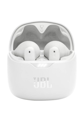 Навушники бездротові JBL Tune Flex, White, Bluetooth, мікрофон, акумулятор 55 mAh, чохол з функцією зарядки, технологія "JBL Pure Bass Sound" (JBLTFLEXWHT)