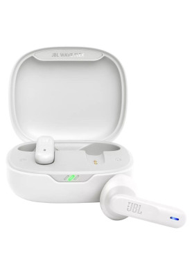 Навушники JBL Wave Flex, White, Bluetooth, мікрофон, чохол з функцією зарядки (JBLWFLEXWHT)