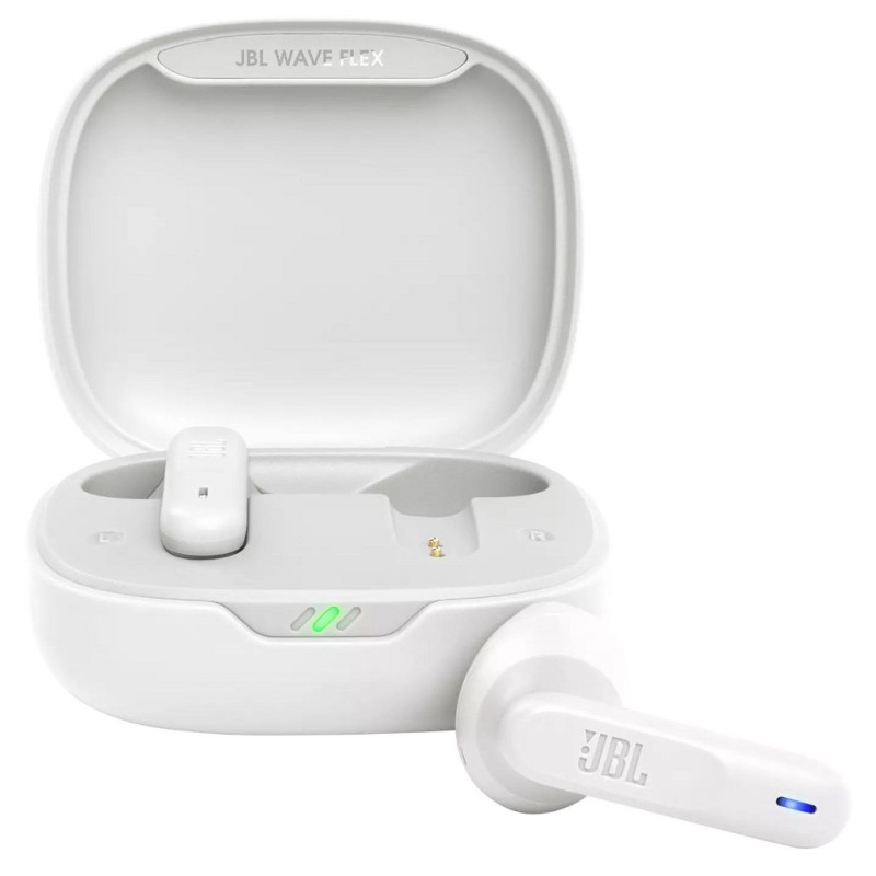 Навушники JBL Wave Flex, White, Bluetooth, мікрофон, чохол з функцією зарядки (JBLWFLEXWHT)