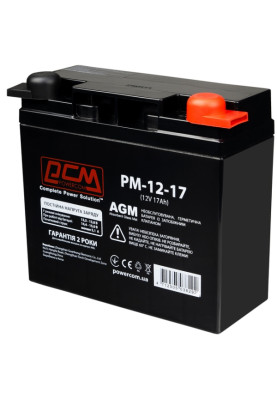 Батарея для ДБЖ 12В 17Аг PowerCom PM1217AGM 170х80х180 мм AGM