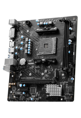 Мат.плата AM4 (B450) MSI B450M-A PRO MAX II, B450, 2xDDR4, Int.Video(CPU), 4xSATA3, 1xM.2, 1xPCI-E 3.0 x16, 1xPCI-E 2.0 x1, ALC897, RTL8125, 6xUSB3.2/6xUSB2.0, DVI-D/HDMI, MicroATX