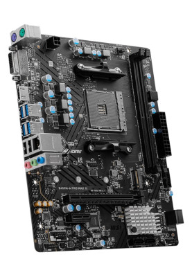 Мат.плата AM4 (B450) MSI B450M-A PRO MAX II, B450, 2xDDR4, Int.Video(CPU), 4xSATA3, 1xM.2, 1xPCI-E 3.0 x16, 1xPCI-E 2.0 x1, ALC897, RTL8125, 6xUSB3.2/6xUSB2.0, DVI-D/HDMI, MicroATX