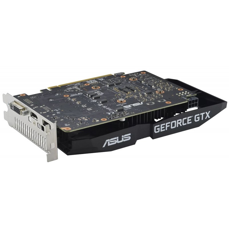 Відеокарта GeForce GTX 1650, Asus, DUAL EVO OC, 4Gb GDDR6, 128-bit, DVI-D/HDMI/DP, 1785/12000 MHz, 6-pin (DUAL-GTX1650-O4GD6-P-EVO)