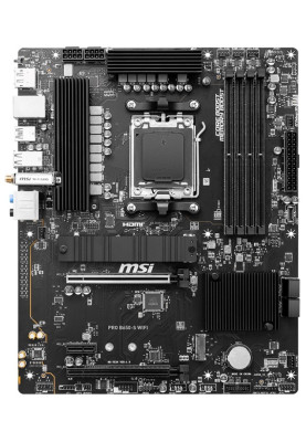 Материнська плата AM5 MSI PRO B650-S WIFI, B650, 4xDDR5, Int.Video (CPU), 4xSATA3, 2xM.2, 2xPCI-E 4.0 16x, 1xPCI-E 3.0 1x, ALC897, 8125BG, WiFi 6E, Bluetooth 5.3, 10xUSB3.2/4xUSB2.0, HDMI/DP, ATX