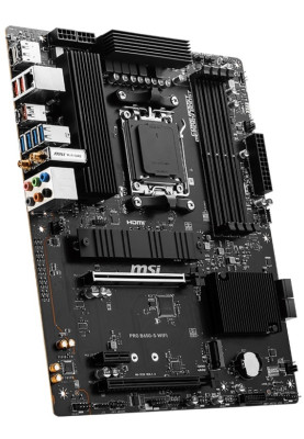 Материнська плата AM5 MSI PRO B650-S WIFI, B650, 4xDDR5, Int.Video (CPU), 4xSATA3, 2xM.2, 2xPCI-E 4.0 16x, 1xPCI-E 3.0 1x, ALC897, 8125BG, WiFi 6E, Bluetooth 5.3, 10xUSB3.2/4xUSB2.0, HDMI/DP, ATX