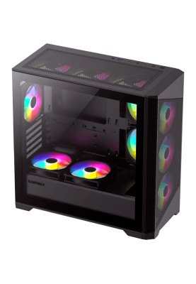 Корпус GameMax Destroyer Mesh Black, без БЖ, Mini Tower, Micro ATX / Mini ITX, 1xUSB 3.0, 2xUSB 2.0, 4x120 мм LED ARGB, 461x210х450 мм