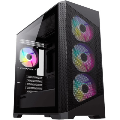 Корпус GameMax Destroyer Mesh Black, без БЖ, Mini Tower, Micro ATX / Mini ITX, 1xUSB 3.0, 2xUSB 2.0, 4x120 мм LED ARGB, 461x210х450 мм
