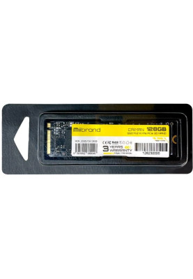 Твердотільний накопичувач M.2 128Gb, Mibrand Caiman, PCI-E 3.0 x4, 3D TLC, 1600/1400 MB/s (MIM.2SSD/CA128GB)