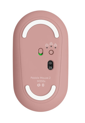 Миша бездротова Logitech Pebble Mouse 2 M350s, Tonal Rose, Bluetooth / USB Logi Bolt, 400-4000 dpi, 3 кнопки, 1xAA, *Logi Bolt у комплекті не йде (910-007014)