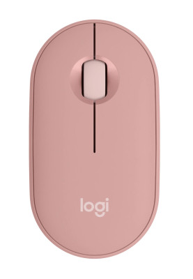 Миша бездротова Logitech Pebble Mouse 2 M350s, Tonal Rose, Bluetooth / USB Logi Bolt, 400-4000 dpi, 3 кнопки, 1xAA, *Logi Bolt у комплекті не йде (910-007014)