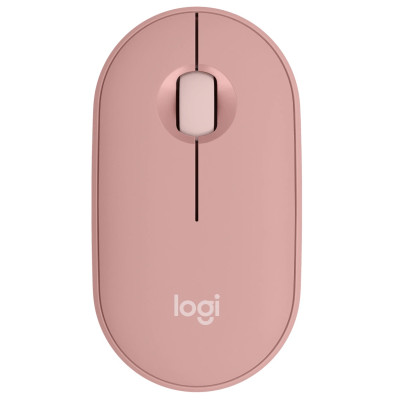 Миша бездротова Logitech Pebble Mouse 2 M350s, Tonal Rose, Bluetooth / USB Logi Bolt, 400-4000 dpi, 3 кнопки, 1xAA, *Logi Bolt у комплекті не йде (910-007014)