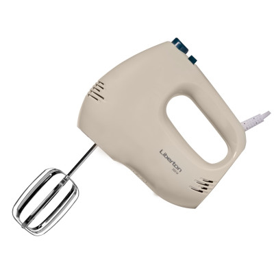 Міксер Liberton LHM-2808, Beige, 300W, ручний, 5 швидкостей, вінчики, гаки для замісу тіста, корпус з ABS пластику