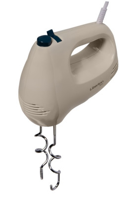 Міксер Liberton LHM-2808, Beige, 300W, ручний, 5 швидкостей, вінчики, гаки для замісу тіста, корпус з ABS пластику