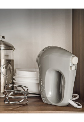 Міксер Liberton LHM-2809, Grey, 300W, ручний, 5 швидкостей, вінчики, гаки для замісу тіста, корпус з ABS пластику
