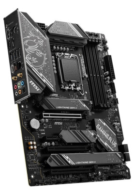 Материнська плата LGA1700, MSI Z790 GAMING PLUS WIFI, Z790, 4xDDR5, Int.Video(CPU), 6xSATA3, 4xM.2, 1xPCI-E 5.0 x16, 1xPCI-E 4.0 x16, 1xPCI-E 3.0 x16, 1xPCI-E 3.0 x1, ALC897, I225V, WiFi 6E, Bluetooth 5.3, 9xUSB3.2/8xUSB2.0, HDMI/DP, ATX