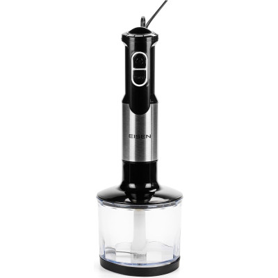 Блендер Eisen EBSS-212SC, Black, 1200W, занурювальний, 2 швидкості з ступінчатим регулюванням, чаша для подрібнення 500мл, мірна склянка з кришкою 600мл, насадка блендера
