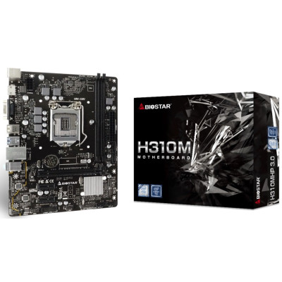 Мат.плата 1151 (H310) Biostar H310MHP 3.0, H310, 2xDDR4, Int.Video(CPU), 4xSATA3, 1xPCI-E 3.0 x16, 2xPCI-E 2.0 x1, ALC897, RTL8111H, 4xUSB3.2/6xUSB2.0, VGA/HDMI, Micro ATX