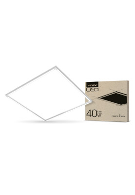 LED панель Videx, 40 Вт, 4100K, 4000 Лм, 220V, 120°, 587x587x13.5 мм (VL-PA404W)