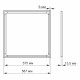 LED панель Videx, 40 Вт, 4100K, 4000 Лм, 220V, 120°, 587x587x13.5 мм (VL-PA404W)