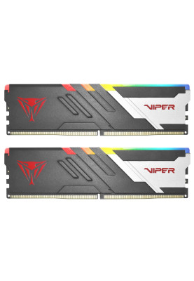 Пам'ять 16Gb x 2 (32Gb Kit) DDR5, 6800 MHz, Patriot Venom RGB, Black, 34-44-44-84, 1.4V, з радіатором (PVVR532G680C34K)