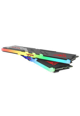 Пам'ять 16Gb x 2 (32Gb Kit) DDR5, 6800 MHz, Patriot Venom RGB, Black, 34-44-44-84, 1.4V, з радіатором (PVVR532G680C34K)