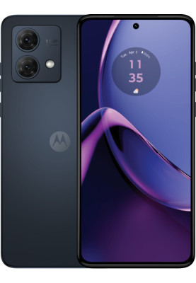 Смартфон Motorola G84, Midnight Blue, 5G, 2 NanoSIM, 6.55" (2400х1080, pOLED, 120 Гц), Qualcomm Snapdragon 695 (8 ядер), Adreno 619, 12Gb, 256Gb, NFC, WiFi 5, Bluetooth 5.1, 50/8Mp + 16Mp, Type-C, 5000 mAh (33 Вт), IP54, Android 13