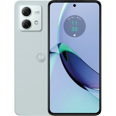 Смартфон Motorola G84, Marshmallow Blue, 5G, 2 NanoSIM, 6.55" (2400х1080, pOLED, 120 Гц), Qualcomm Snapdragon 695 (8 ядер), Adreno 619, 12Gb, 256Gb, NFC, WiFi 5, Bluetooth 5.1, 50/8Mp + 16Mp, Type-C, 5000 mAh (33 Вт), IP54, Android 13