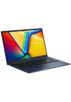 Ноутбук 15" Asus VivoBook 15 X1504ZA-BQ067(90NB1021-M002Y0) Quiet Blue 15.6" FullHD 1920x1080 матовий, Intel Core i3-1215U 3.3-4.4GHz, RAM 8GB DDR4, SSD 256GB, Intel UHD Graphics, DOS