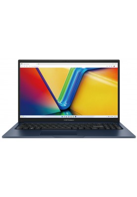 Ноутбук 15" Asus VivoBook 15 X1504ZA-BQ028 Quiet Blue 15.6" FullHD 1920x1080 IPS матовий, Intel Core i5-1235U 3.3-4.4GHz, RAM 8GB, SSD 512GB, Intel Iris Xe Graphics, DOS