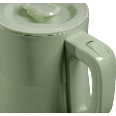 Електрочайник Liberton LEK-6828, Light Green, 1500W, 1.8л, дисковий, подвійна стінка (нержавіюча сталь+пластик), автовідключення, індикатор включення, відкривання кришки ручне, шкала рівня води внутрішня
