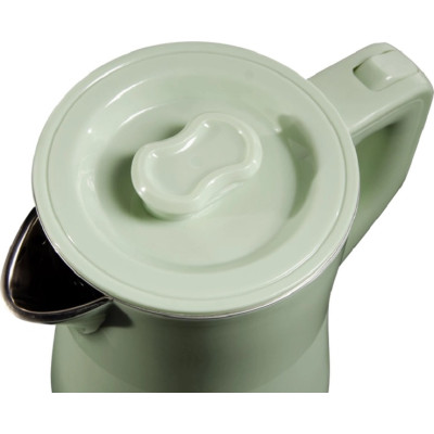 Електрочайник Liberton LEK-6828, Light Green, 1500W, 1.8л, дисковий, подвійна стінка (нержавіюча сталь+пластик), автовідключення, індикатор включення, відкривання кришки ручне, шкала рівня води внутрішня