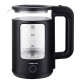 Електрочайник Liberton LEK-6831, Black, 1500W, 1.7л, дисковий, подвійна стінка (нержавіюча сталь+скло), LED-підсвічування, автовідключення, індикатор включення, відкривання кришки ручне, шкала рівня води внутрішня