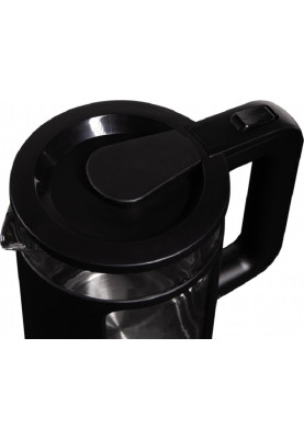 Електрочайник Liberton LEK-6831, Black, 1500W, 1.7л, дисковий, подвійна стінка (нержавіюча сталь+скло), LED-підсвічування, автовідключення, індикатор включення, відкривання кришки ручне, шкала рівня води внутрішня