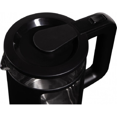 Електрочайник Liberton LEK-6831, Black, 1500W, 1.7л, дисковий, подвійна стінка (нержавіюча сталь+скло), LED-підсвічування, автовідключення, індикатор включення, відкривання кришки ручне, шкала рівня води внутрішня