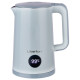 Електрочайник Liberton LEK-6822, White, 1500W, 1.8л, дисковий, подвійна стінка (нержавіюча сталь+пластик), безшовна колба, LED-дисплей з температурою, автовідключення, індикатор включення, відкривання кришки ручне, шкала рівня води внутрішня