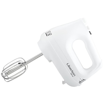 Міксер Liberton LHM-2801, White, 350W, ручний, 6 швидкостей, турбо режим, вінчики, гаки для замісу тіста, корпус з ABS пластику