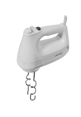 Міксер Liberton LHM-2801, White, 350W, ручний, 6 швидкостей, турбо режим, вінчики, гаки для замісу тіста, корпус з ABS пластику