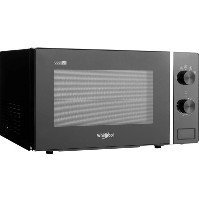Мікрохвильова піч Whirlpool MWP 101 B, Black, 700W, 20 л, 6 рівнів потужності, керування поворотні перемикачі, таймер, авторозморожування, автоматичний розігрів, відкриття кнопкою
