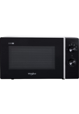 Мікрохвильова піч Whirlpool MWP 101 B, Black, 700W, 20 л, 6 рівнів потужності, керування поворотні перемикачі, таймер, авторозморожування, автоматичний розігрів, відкриття кнопкою