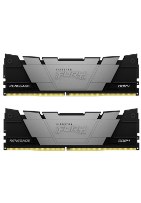 Пам'ять 16Gb x 2 (32Gb Kit) DDR4, 3600 MHz, Kingston Fury Renegade, Black, 16-20-20, 1.35V, з радіатором (KF436C16RB12K2/32)