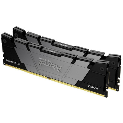 Пам'ять 16Gb x 2 (32Gb Kit) DDR4, 3600 MHz, Kingston Fury Renegade, Black, 16-20-20, 1.35V, з радіатором (KF436C16RB12K2/32)