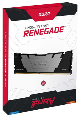 Пам'ять 16Gb x 2 (32Gb Kit) DDR4, 3600 MHz, Kingston Fury Renegade, Black, 16-20-20, 1.35V, з радіатором (KF436C16RB12K2/32)