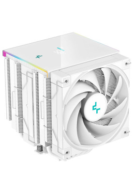 Кулер для процесора Deepcool AK620 DIGITAL, White, 2x120 мм, LCD екран, для Intel 1700/1200/115x/2011/2066, AMD AMx/FMx, висота 162 мм (R-AK620-WHADMN-G)