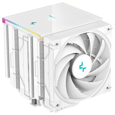 Кулер для процесора Deepcool AK620 DIGITAL, White, 2x120 мм, LCD екран, для Intel 1700/1200/115x/2011/2066, AMD AMx/FMx, висота 162 мм (R-AK620-WHADMN-G)