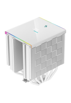 Кулер для процесора Deepcool AK620 DIGITAL, White, 2x120 мм, LCD екран, для Intel 1700/1200/115x/2011/2066, AMD AMx/FMx, висота 162 мм (R-AK620-WHADMN-G)