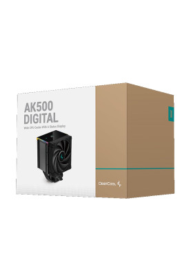 Кулер для процесора Deepcool AK500 DIGITAL, Black, 1x120 мм, LCD екран, для Intel 1700/1200/115x/2011/2066, AMD AMx/FMx, висота 160 мм (R-AK500-BKADMN-G)